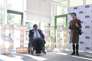 HRH The Princess Royal delivers speech to the guests alongside Faisal Hussain, our chair of trustees