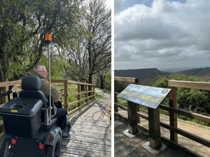 outdoor wheelchair and map